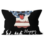 Halloween Pillow Happy Halloween Flag Boo Funny Halloween Throw Pillows Canvas Throw Pillow - Scotstee Shop