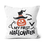 Halloween Pillow Hello Pumpkin My First Halloween Throw Pillow Canvas Throw Pillow - Scotstee Shop
