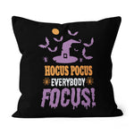 Halloween Pillow Hocus Pocus Everybody Focus Halloween Halloween Throw Pillows Canvas Throw Pillow - Scotstee Shop