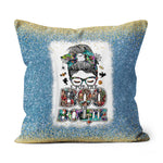 Halloween Pillow I Put The Boo In The Boujie Messy Bun Witch Halloween Spooky Halloween Throw Pillows Halloween Canvas Throw Pillow - Scotstee Shop