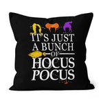 Halloween Pillow it's just a bunch of hocus pocus Halloween Throw Pillows Canvas Throw Pillow - Scotstee Shop