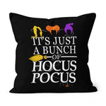 Halloween Pillow it's just a bunch of hocus pocus Halloween Throw Pillows Canvas Throw Pillow - Scotstee Shop