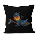 Halloween Pillow Jack O Lantern Pumpkin Halloween Flying Pumpkin Halloween Throw Pillows Canvas Throw Pillow - Scotstee Shop