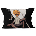 Halloween Pillow Jack O Lantern Pumpkin Halloween For Fisherman, Pumpkin Fishing Lover Halloween Throw Pillows - Scotstee Shop