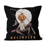 Halloween Pillow Jack O Lantern Pumpkin Halloween For Fisherman, Pumpkin Fishing Lover Halloween Throw Pillows - Scotstee Shop