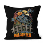 Halloween Pillow Jack O Lantern Pumpkin Halloween Pumpkin Headed Scarecrow Looks Spooky Halloween Throw Pillows - Scotstee Shop