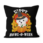 Halloween Pillow Maltese Halloween Gift For Dog Lovers Funny Dog Cute Halloween Throw Pillows Canvas Throw Pillow - Scotstee Shop