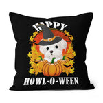 Halloween Pillow Maltese Halloween Gift For Dog Lovers Funny Dog Cute Halloween Throw Pillows Canvas Throw Pillow - Scotstee Shop