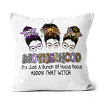 Halloween Pillow Mortherhood It's Just A Bunch Of Hocus Pocus Halloween Throw Pillows Canvas Throw Pillow - Scotstee Shop