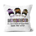 Halloween Pillow Mortherhood It's Just A Bunch Of Hocus Pocus Halloween Throw Pillows Canvas Throw Pillow - Scotstee Shop