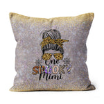 Halloween Pillow One Spooky Mimi Messy Bun Funny Family Halloween Costume Halloween Throw Pillows Halloween Canvas Throw Pillow - Scotstee Shop