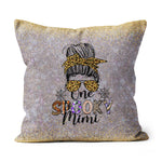 Halloween Pillow One Spooky Mimi Messy Bun Funny Family Halloween Costume Halloween Throw Pillows Halloween Canvas Throw Pillow - Scotstee Shop