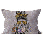 Halloween Pillow One Spooky Mimi Messy Bun Funny Family Halloween Costume Halloween Throw Pillows Halloween Canvas Throw Pillow - Scotstee Shop