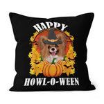 Halloween Pillow Papillon Halloween Gift For Dog Lovers Halloween Throw Pillows Canvas Throw Pillow - Scotstee Shop