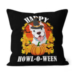 Halloween Pillow Pitbull Halloween Gift For Dog Lovers Halloween Throw Pillows Canvas Throw Pillow - Scotstee Shop