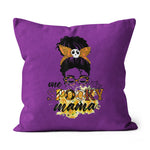Halloween Pillow Pumpkin Queen, Messy Bun, Fall Blessed Pumpkin Halloween Throw Pillows Halloween Canvas Throw Pillow - Scotstee Shop