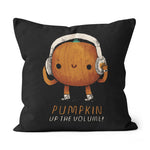 Halloween Pillow pumpkin up the volume Halloween Throw Pillows Halloween Canvas Throw Pillow - Scotstee Shop