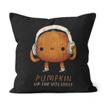 Halloween Pillow pumpkin up the volume Halloween Throw Pillows Halloween Canvas Throw Pillow - Scotstee Shop