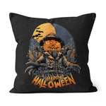 Halloween Pillow Scary Pumpkin Scarecrow Evil Pumpkin Halloween Scarecrow Halloween Throw Pillows Halloween Canvas Throw Pillow - Scotstee Shop