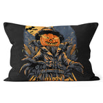 Halloween Pillow Scary Pumpkin Scarecrow Evil Pumpkin Halloween Scarecrow Halloween Throw Pillows Halloween Canvas Throw Pillow - Scotstee Shop