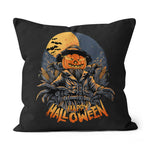 Halloween Pillow Scary Pumpkin Scarecrow Evil Pumpkin Halloween Scarecrow Halloween Throw Pillows Halloween Canvas Throw Pillow - Scotstee Shop