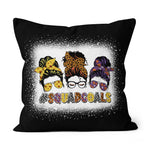 Halloween Pillow Squad Goals Hocus Pocus Messy Bun Witch Halloween Throw Pillows Halloween Canvas Throw Pillow - Scotstee Shop