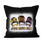 Halloween Pillow Squad Goals Hocus Pocus Messy Bun Witch Halloween Throw Pillows Halloween Canvas Throw Pillow - Scotstee Shop