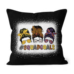 Halloween Pillow Squad Goals Hocus Pocus Messy Bun Witch Halloween Throw Pillows Halloween Canvas Throw Pillow - Scotstee Shop