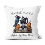 Halloween Pillow This Witch Needs Cat Before Any Hocus Pocus Halloween Throw Pillows Halloween Canvas Throw Pillow - Scotstee Shop