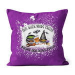 Halloween Pillow This Witch Needs Coffee Before Any Hocus Pocus Halloween Throw Pillows Halloween Canvas Throw Pillow - Scotstee Shop