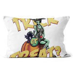 Halloween Pillow Trick Or Treat Halloween Witch With Black Cat Halloween Throw Pillow Halloween Canvas Throw Pillow - Scotstee Shop