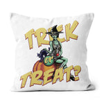 Halloween Pillow Trick Or Treat Halloween Witch With Black Cat Halloween Throw Pillow Halloween Canvas Throw Pillow - Scotstee Shop