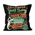 Halloween Pillow Vintage Halloween Ghost Show Spook Show Halloween Throw Pillow Halloween Canvas Throw Pillow - Scotstee Shop