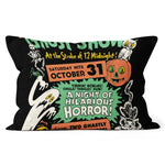 Halloween Pillow Vintage Halloween Ghost Show Spook Show Halloween Throw Pillow Halloween Canvas Throw Pillow - Scotstee Shop