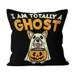 Halloween Pillow Welsh Corgi Totally Ghost Funny Halloween Costume Halloween Throw Pillows Halloween Canvas Throw Pillow - Scotstee Shop