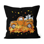 Halloween Pillow Westie Pumpkin Truck Halloween Thanksgiving Gift Halloween Throw Pillows Halloween Canvas Throw Pillow - Scotstee Shop