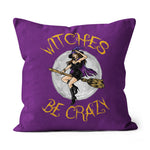 Halloween Pillow Witches Be Crazy Halloween Hocus Pocus Funny Halloween Throw Pillows Halloween Canvas Throw Pillow - Scotstee Shop
