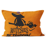 Halloween Pillow Witches Be Trippin Halloween Throw Pillows Halloween Canvas Throw Pillow - Scotstee Shop
