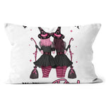 Halloween Pillow Witches In October We Wear Pink Autumn Fall Pink Halloween Pillow - Scotstee Shop