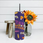 Halloween Tumbler Candy Sweet Trick Or Treat Funny Halloween Pumpkin Tumbler Halloween Skinny Tumbler 20oz - Scotstee Shop