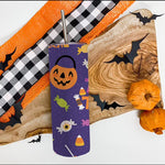 Halloween Tumbler Candy Sweet Trick Or Treat Funny Halloween Pumpkin Tumbler Halloween Skinny Tumbler 20oz - Scotstee Shop
