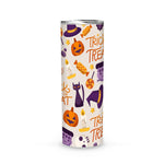 Halloween Tumbler Candy Sweet Trick Or Treat Halloween With Black Cat Witch Hat Monster Square Pumpkin Tumbler 20oz - Scotstee Shop