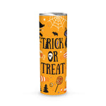 Halloween Tumbler Cartoon Wolf Mummy, Scary Pumpkin, Black Cat And Sweets Funny Trick Or Treat Halloween Pumpkin Tumbler 20oz - Scotstee Shop