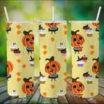 Halloween Tumbler Cute Cartoon Candy Sweet In Halloween and Pumpkin Tumbler Halloween Skinny Tumbler 20oz - Scotstee Shop