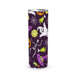 Halloween Tumbler Cute Ghost Skeleton Skull Witch Hat With Halloween Pumpkin Tumbler Halloween Skinny Tumbler 20oz - Scotstee Shop