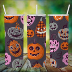 Halloween Tumbler Cute Holiday Halloween Pumpkin Tumbler Halloween Skinny Tumbler 20 oz - Scotstee Shop