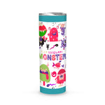 Halloween Tumbler Cute Scary Halloween Monsters and Candy packback Halloween Skinny Tumbler 20oz - Scotstee Shop