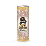 Halloween Tumbler Funny Halloween Spooky Mama Messy Bun Mom Spooky Mama Tumbler Halloween Skinny Tumbler 20oz - Scotstee Shop