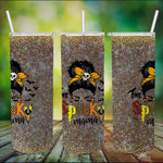 Halloween Tumbler Funny Halloween Spooky Mama Mesy Bun Spooky Mama Tumbler Halloween Skinny Tumbler 20oz - Scotstee Shop