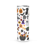 Halloween Tumbler Ghost, Black Cat, Bat, Candy Funny Halloween Spooky Tumblers Pumpkin Tumbler Halloween Skinny Tumbler 20oz - Scotstee Shop